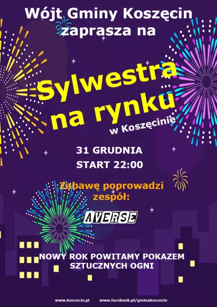 Wójt Gminy Koszęcin zaprasza na Sylwestra 2017/2018
